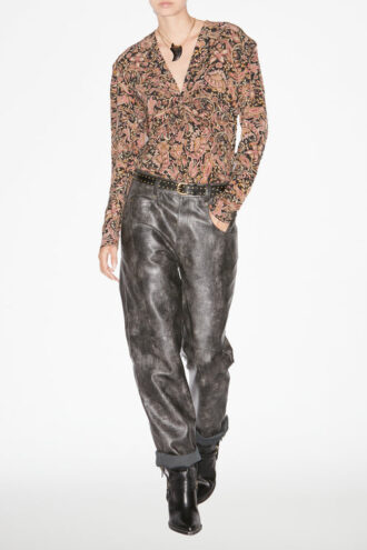 Zekia Printed Long-Sleeve Top