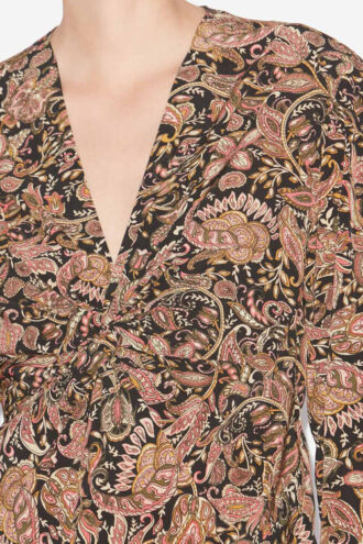 Zekia Printed Long-Sleeve Top