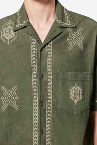 Zekim Embroidered Cotton Gauze Shirt