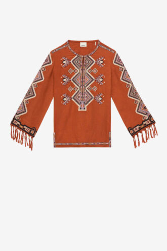 Zelda Embroidered Matka Silk Blouse