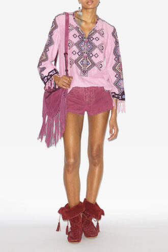 Zelda Embroidered Matka Silk Blouse