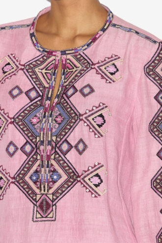Zelda Embroidered Matka Silk Blouse