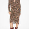 Zeliha Printed Long-Sleeve Midi Dress