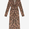Zeliha Printed Long-Sleeve Midi Dress