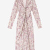 Zeliha Printed Long-Sleeve Midi Dress