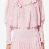 Zelly Frilly Floral Cotton and Silk Top