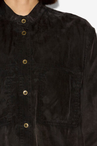 Zetta Washed Satin Shirt