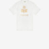 Zewel Plain-Colored Linen T-Shirt with Logo
