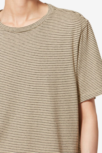 Zewel Striped Cotton and Linen T-Shirt