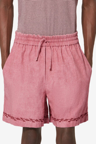 Zilan Embroidered Cotton Gauze Shorts