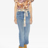 Zilia Short Cotton Watercolor Print T-Shirt