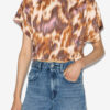 Zilia Short Cotton Watercolor Print T-Shirt