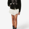 Zoelia Embroidered Silk and Cotton Shorts