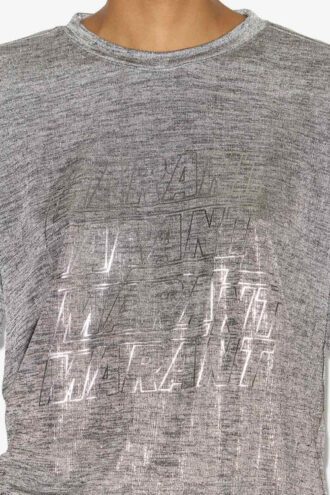 Zoeline Metallic Jersey T-Shirt with Logos