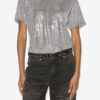 Zoeline Metallic Jersey T-Shirt with Logos