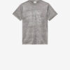 Zoeline Metallic Jersey T-Shirt with Logos