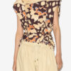 Zohra Printed Woven Jersey Top