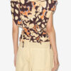 Zohra Printed Woven Jersey Top